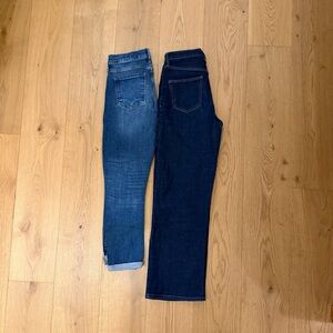 Banana Republic Women's Dark and Light Blue Skinny Jeans
